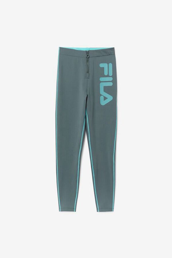 Legging Fila Mulher Azuis Turquesa - Fila Harleen High Rise Logo With Zipper Outlet Portugal,DWAS-32